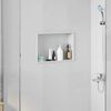vidaXL Niche de Douche Blanc 45 x 30 x 9,5 cm Acier inoxydable
