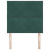 vidaXL T&ecirc;te de lit Vert fonc&eacute; 100 cm Velours