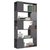vidaXL Biblioth&egrave;que de s&eacute;paration Gris brillant Bois d'ing&eacute;nierie