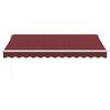 vidaXL Auvent manuel r&eacute;tractable avec LED bordeaux 350x250 cm