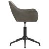 vidaXL Chaises pivotantes &agrave; manger lot de 2 gris fonc&eacute; velours
