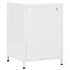 vidaXL Table de chevet Blanc 35x35x51 cm Acier