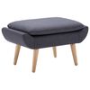 vidaXL Repose-pied Tapisserie en tissu 73 x 43 x 42 cm Gris fonc&eacute;