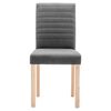 vidaXL Chaises &agrave; manger lot de 4 gris fonc&eacute; tissu