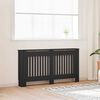 vidaXL Cache-Radiateur 2 pcs Noir 152 x 19 x 81,5 cm Bois d'ing&eacute;nierie