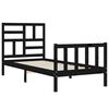 vidaXL Cadre de lit sans matelas noir 100x200 cm bois massif de pin