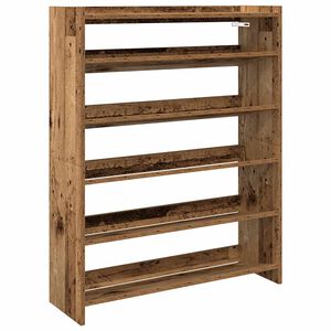 vidaXL &Eacute;tag&egrave;re &agrave; chaussures vieux bois 80x25x100 cm bois d'ing&eacute;nierie
