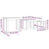 vidaXL Tables basses gigognes 3 pcs ch&ecirc;ne artisanal bois d'ing&eacute;nierie
