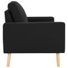vidaXL Ensemble de canap&eacute;s 3 pcs Tissu Noir