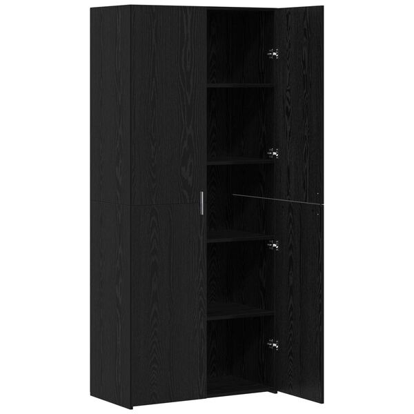 vidaXL Haut Armoire 2 pcs Ch&ecirc;ne noir 80 x 42 x 185 cm