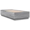 vidaXL Cadre de lit sans matelas sonoma gris 75x190 cm
