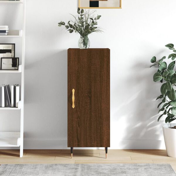 vidaXL Buffet Ch&ecirc;ne marron 34,5x34x90 cm Bois d'ing&eacute;nierie