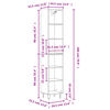 vidaXL Buffet haut Noir 34,5x32,5x180 cm Bois d'ing&eacute;nierie
