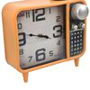 vidaXL Horloge de table Orange et noir 25x11x48 cm Fer et MDF