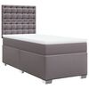 vidaXL Sommier &agrave; lattes de lit avec matelas Gris 90x200 cm Similicuir