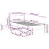 vidaXL Cadre de lit avec tiroirs blanc 90x190 cm bois pin massif