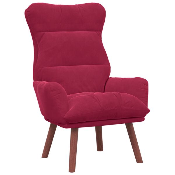 vidaXL fauteuil Bordeaux 69 x 74 x 93 cm Velours