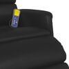 vidaXL Fauteuil inclinable de massage repose-pieds noir similicuir
