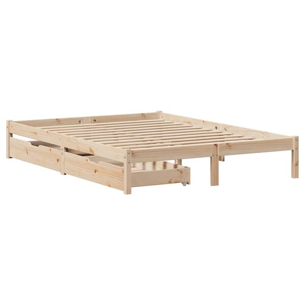 vidaXL Cadre de lit sans matelas 120x190 cm bois de pin massif