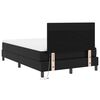 vidaXL Lit &agrave; ressorts avec matelas Noir 120 x 190 cm Simili cuir