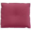 vidaXL Coussin de Dos Bordeaux 60 x 50 cm Tissu en velours c&ocirc;tel&eacute;