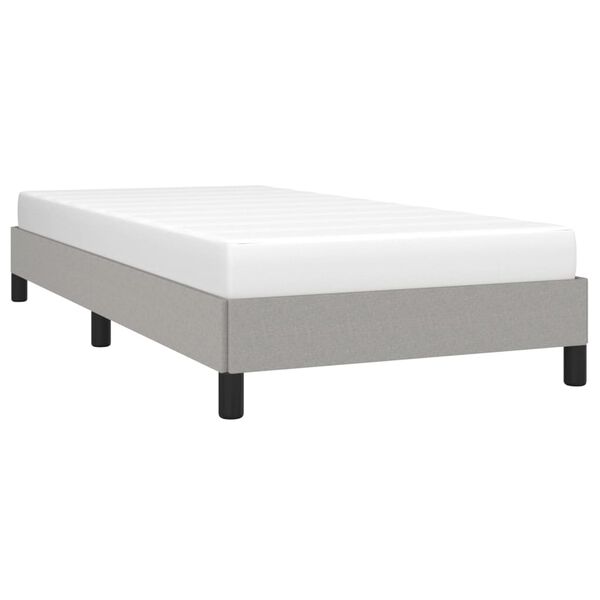 vidaXL Cadre de lit sans matelas gris clair 90x190 cm tissu