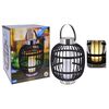 ProGarden Lampe solaire &agrave; LED d'ext&eacute;rieur avec bougie Noir 35 cm
