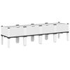 vidaXL Jardini&egrave;re avec pieds blanc 160x40x42 cm PP