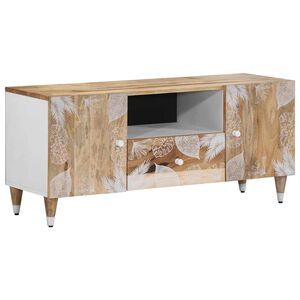 vidaXL Meuble TV 105x33,5x46 cm bois massif de manguier