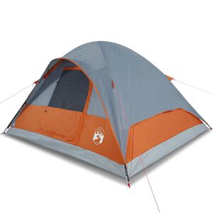 vidaXL Tente familiale &agrave; d&ocirc;me 6 personnes orange imperm&eacute;able