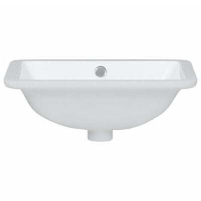 vidaXL Évier de salle de bain blanc rectangulaire céramique