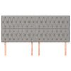 vidaXL T&ecirc;te de lit Gris clair 200 x 7 x 118/128 cm Tissu