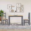 vidaXL Chaises &agrave; manger lot de 2 gris 40x46x99 cm bois massif de pin