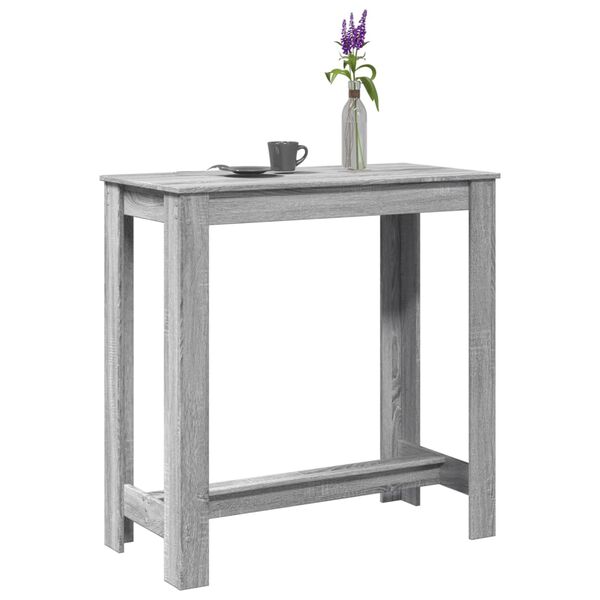 vidaXL Table de bar sonoma gris 102x50x103,5 cm bois d'ing&eacute;nierie
