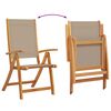 vidaXL Ensemble &agrave; Manger de jardin 7pcs bois d'acacia solide textil&egrave;ne