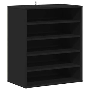 vidaXL Armoire &agrave; chaussures Noir 60x35x70 cm Bois d&rsquo;ing&eacute;nierie