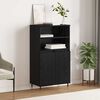 vidaXL Haut Armoire Noir 60 x 36 x 110 cm Bois d'ing&eacute;nierie