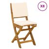 vidaXL Chaises de bistrot d'ext&eacute;rieur 8 pc Cr&egrave;me blanc