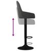 vidaXL Tabourets de bar lot de 2 gris fonc&eacute; velours