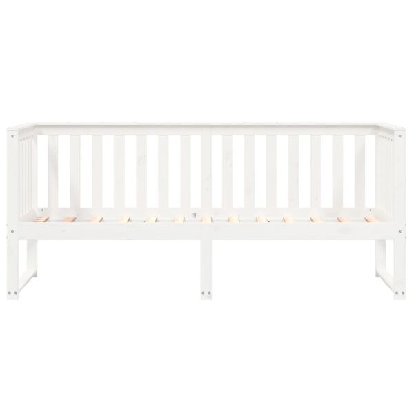 vidaXL Lit de jour sans matelas blanc 80x200 cm bois de pin massif