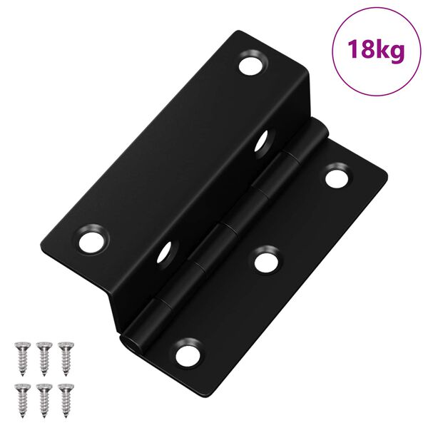 vidaXL Charni&egrave;re 537 pcs Noir 38 x 17 x 60 mm Fer
