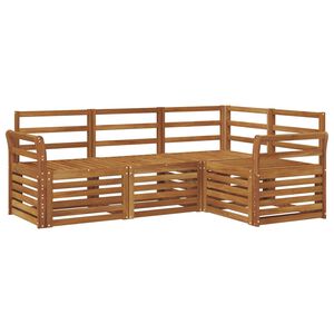 vidaXL Ensemble de canap&eacute;s d'ext&eacute;rieur 4 pc Naturel Polyester