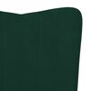 vidaXL Chaise &agrave; bascule Vert fonc&eacute; Velours