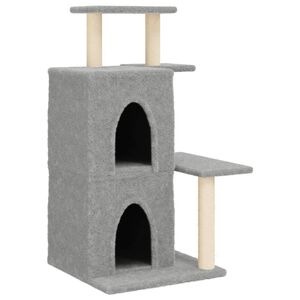 vidaXL Arbre à chat avec griffoirs en sisal gris clair 97 cm