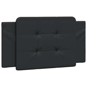 vidaXL Coussin de t&ecirc;te de lit Zadar noir 100 cm similicuir