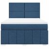vidaXL Sommier &agrave; lattes de lit avec matelas Bleu 140x200 cm Tissu