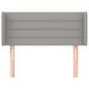 vidaXL T&ecirc;te de lit avec oreilles Gris clair 83x16x78/88 cm Tissu