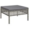vidaXL Salon de jardin 6 pcs avec coussins Gris R&eacute;sine tress&eacute;e