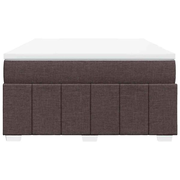 vidaXL Sommier &agrave; lattes de lit avec matelas Marron fonc&eacute; 140x190 cm