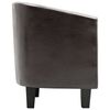 vidaXL Chaise cabriolet Marron fonc&eacute; Similicuir